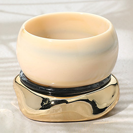 3PCS - Bold Mixed Resin Metal Stackable Bangle Bracelets