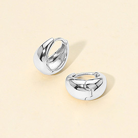 14K Gold Dipped Mini Teardrop Huggie Hoop Earrings