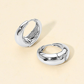 14K Gold Dipped Teardrop Huggie Hoop Earrings