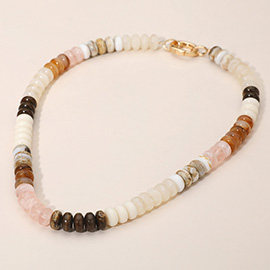 Chunky Resin Disc Beaded Necklace
