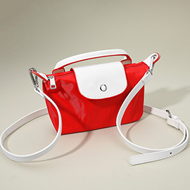 Compact Two Tone Handbag / Crossbody Bag
