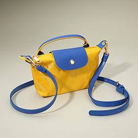 Compact Two Tone Handbag / Crossbody Bag