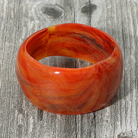 Wide Marbled Swirl Celluloid Acetate Bangle Bracelet