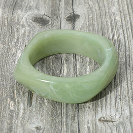 Abstract Square Celluloid Acetate Bangle Bracelet