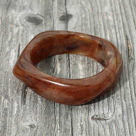 Abstract Square Celluloid Acetate Bangle Bracelet