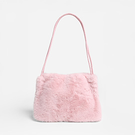 Solid Faux Fur Mini Handbag / Shoulder Bag