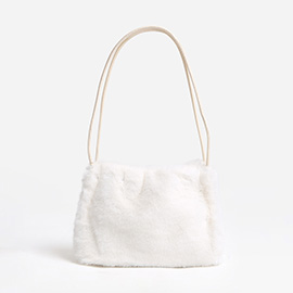 Solid Faux Fur Mini Handbag / Shoulder Bag