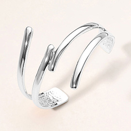 Abstract Double Split Cuff Bracelet