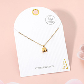 Stainless Steel Monogram Pendant Necklace