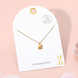 Stainless Steel Monogram Pendant Necklace