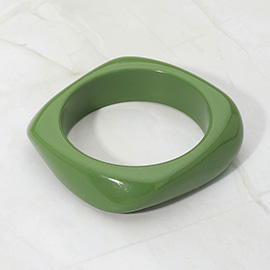 Chunky Square Resin Bangle Bracelet