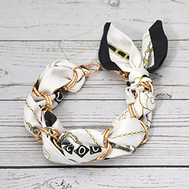Fabric Scarf Chain Phone Holder Bracelet Wristlet Strap