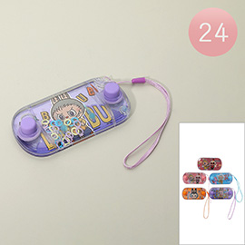12PCS - Kids Monster Bunny Printed Water Ring Toss Game Toys