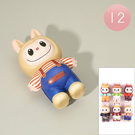 12PCS - Monster Bunny Figure Squishy Toys