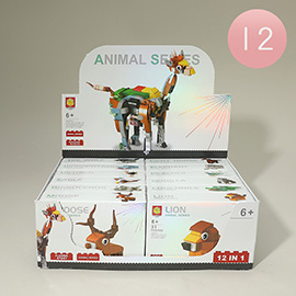 12PCS - Animal Building Block Toys
