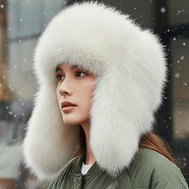 Fluffy Faux Fur Winter Ear Flap Trapper Hat