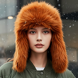 Fluffy Faux Fur Winter Ear Flap Trapper Hat