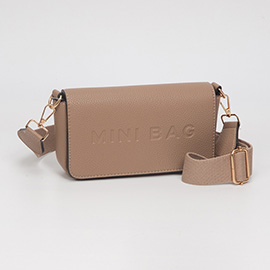 Faux Leather MINI BAG Message Structured Crossbody Bag