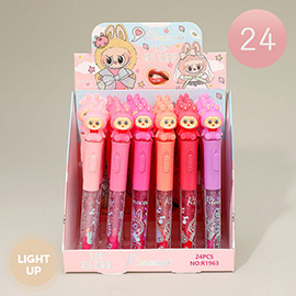 24PCS - Light Up Monster Bunny Top Lip Gloss