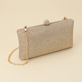 Crystal Rhinestone Studded Crossbody Evening Clutch Bag