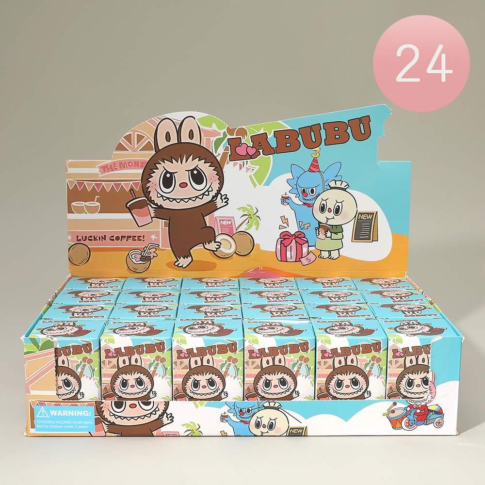 24PCS - Labubu Monster Bunny Figure Toy Keychains for wholesale by Sensibling Corp.