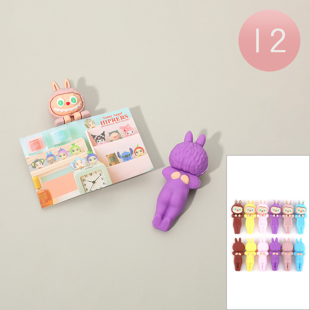 12PCS - Conjunto de imanes para teléfono de figuras de Labubu Monster Bunny para venta al por mayor de Sensibling Corp.