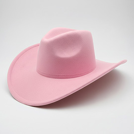 Faux Suede Western Cowboy Fedora Hat