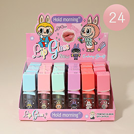 24PCS - Monster Bunny Printed Hold Morning Lip Glosses