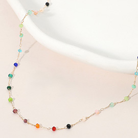 Delicate Beaded Chain Necklace