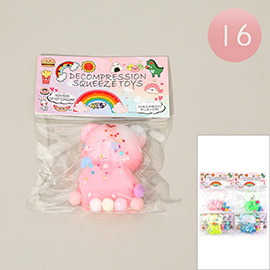 16PCS - Cute Bear Decompression Squeeze Toys