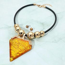 Geometric Bold Pendant Statement Necklace