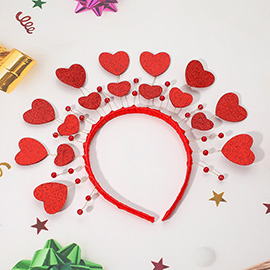 Glitter Heart Embellished Headband