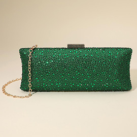 Rhinestone Embellished Evening Clutch Crossbody Bag