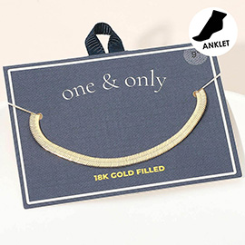 18K Gold Filled Snake Chain Anklet
