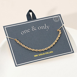 18K Gold Filled Rope Chain Bracelet