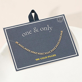 18K Gold Filled Classic Curb Chain Bracelet