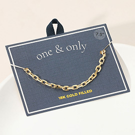 18K Gold Filled Chunky Link Chain Bracelet