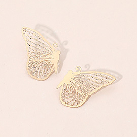 Metal Cutout Butterfly Earrings