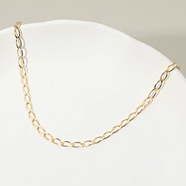 18K Gold Filled Oval Link Chain Necklace