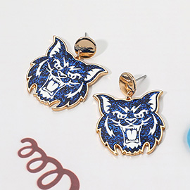 Sparkling University of Kentucky Wildcat Dangle Earrings