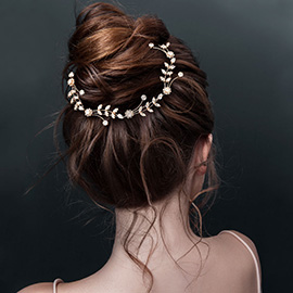 Marquise CZ Stone Cluster Floral Vine Wrap Headpiece