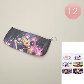 12PCS - KPop Demon Hunters Huntrix Animated Girl Power Squad Printed Pouch Bags