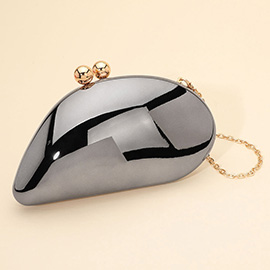 Metallic Sleep Teardrop Clutch Crossbody Evening Bag