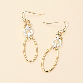 Metal Oval Link Drop Dangle Earrings