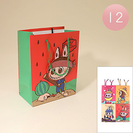 12PCS - Monster Bunny Character Printed Gift Bags