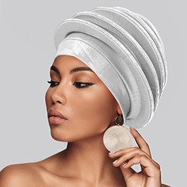 Elegant Rhinestone Studded Chic Layered Turban Hair Wrap