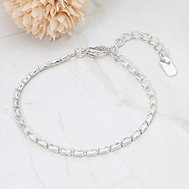 Baguette CZ Stone Tennis Evening Bracelet