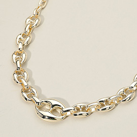 14K Gold Plated Mariner Link Chain Necklace