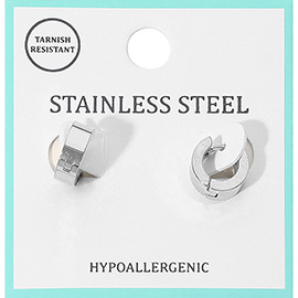 Stainless Steel Mini Huggie Hoop Earrings