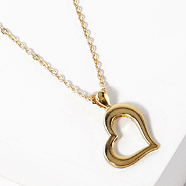 Open Heart Pendant Necklace